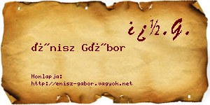 Énisz Gábor névjegykártya